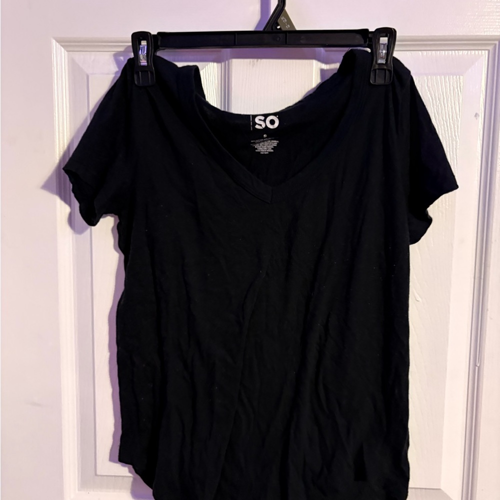SO Women's Classic Black Short Sleeve Tee
